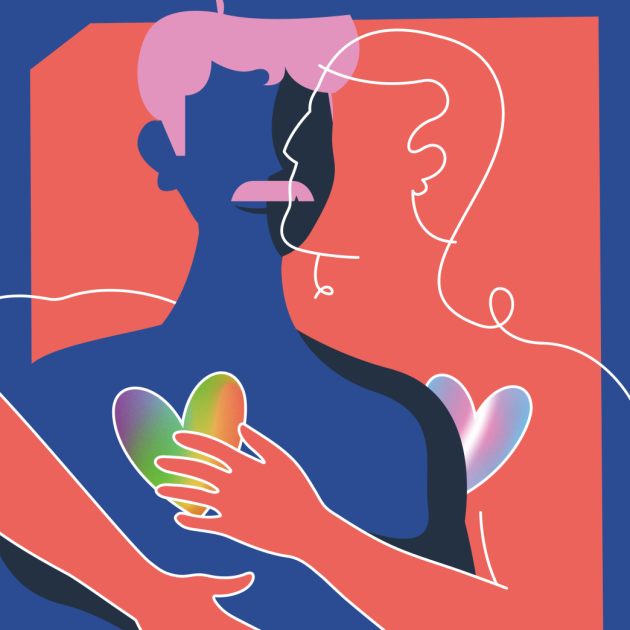 Poster met twee koppels van hetzelfde geslacht